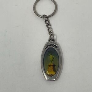 Vintage New York Statue of Liberty Keychain NYC USA Collectible Travel Souvenir